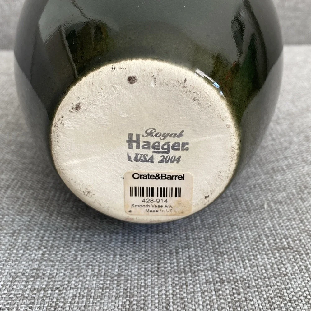 Olive Green Vase made by Royal Haeger 2004